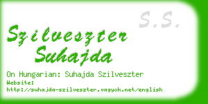 szilveszter suhajda business card